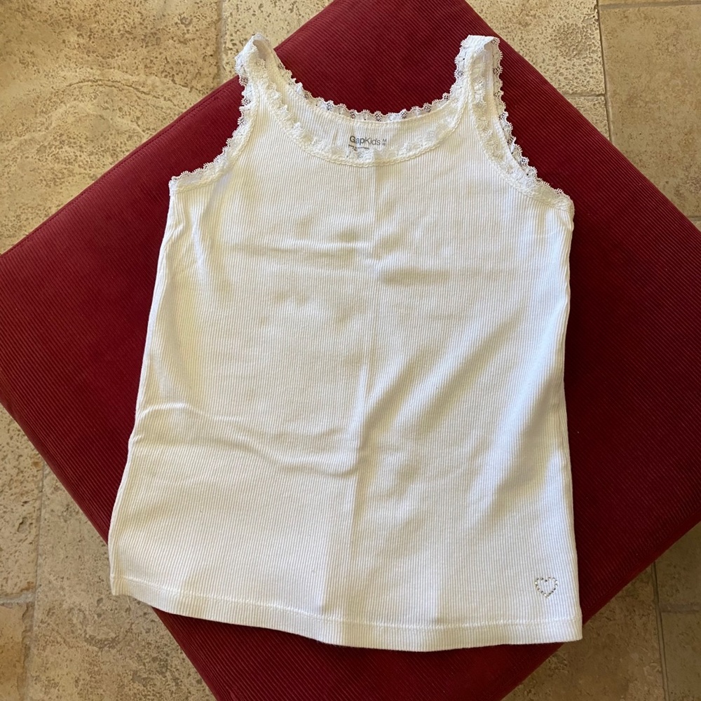 Children’s White Tank Top and Short Leggings Set